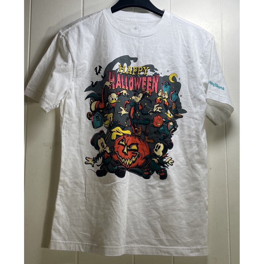 Happy Halloween Shirt Disney World Mickey Minnie Pluto Donald Chip Dale Goofy XS